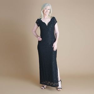 connected apparel | Dresses | Black Sequin Long Dress | Poshmark